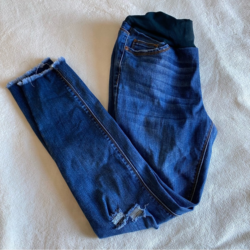 Distressed Maternity Jeans